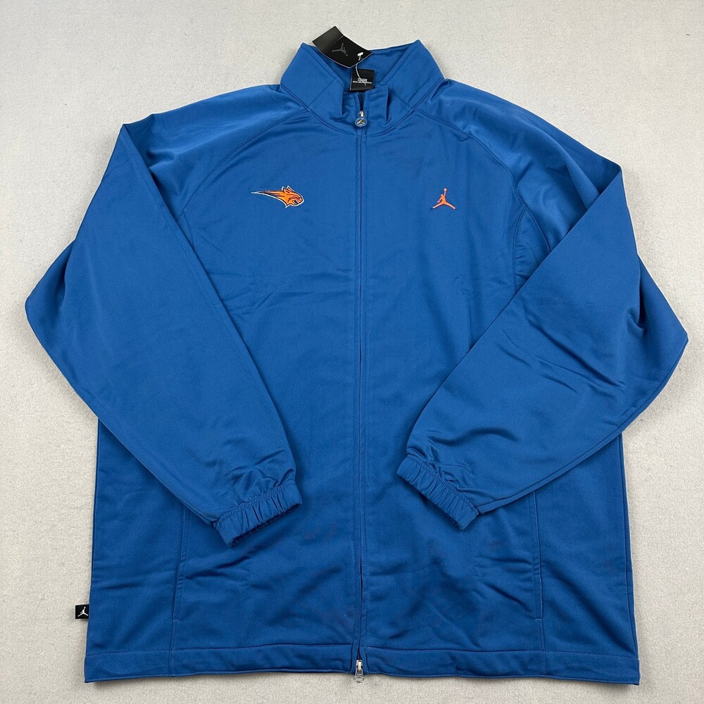 Charlotte Bobcats Jacket Men 2XL Blue Jordan Jumpman Team Issued Warm Up XXL